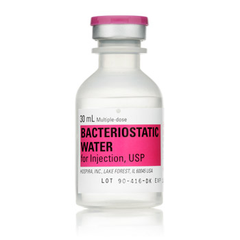Bacteriostatic Water for Injection USP 30mL sterile multiple-dose vial for peptide reconstitution