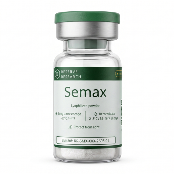 Reserve Research Semax lyophilized powder vial, research-grade peptide for laboratory use